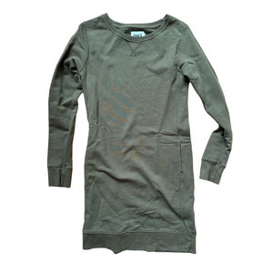 Pact Olive Long Sleeve Dress